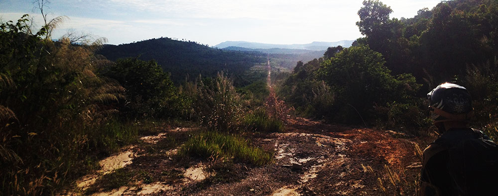 Stopping to admire the view over Sihanoukville