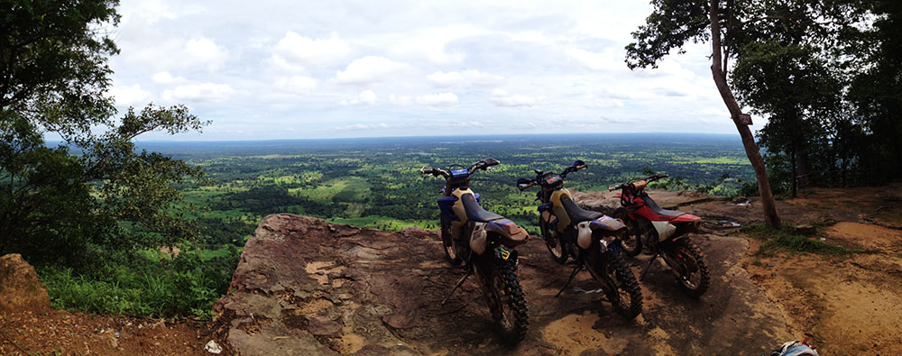 View from the [Dangrek] Mountain[s] overlooking Anlong Veng. Nearby was Ta Mok and Son Sen's mountain residence[s]